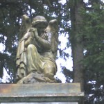 Statue of Devon as a child. 